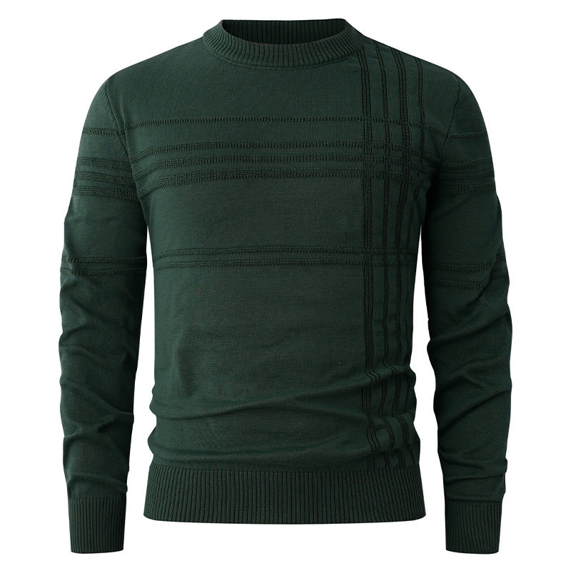 Elegant Crew Neck Knit Sweater