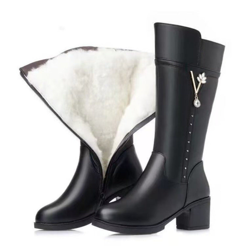 Women's Fleece-Lined High Boots