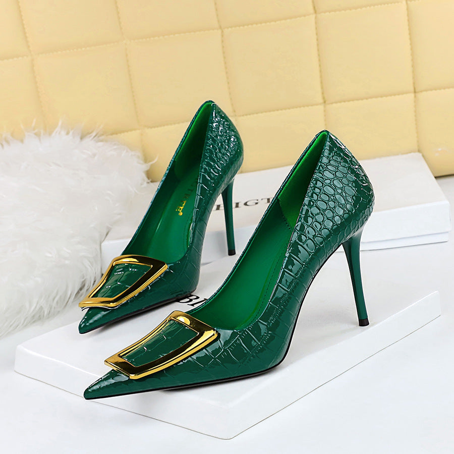 Metal Buckle Pumps