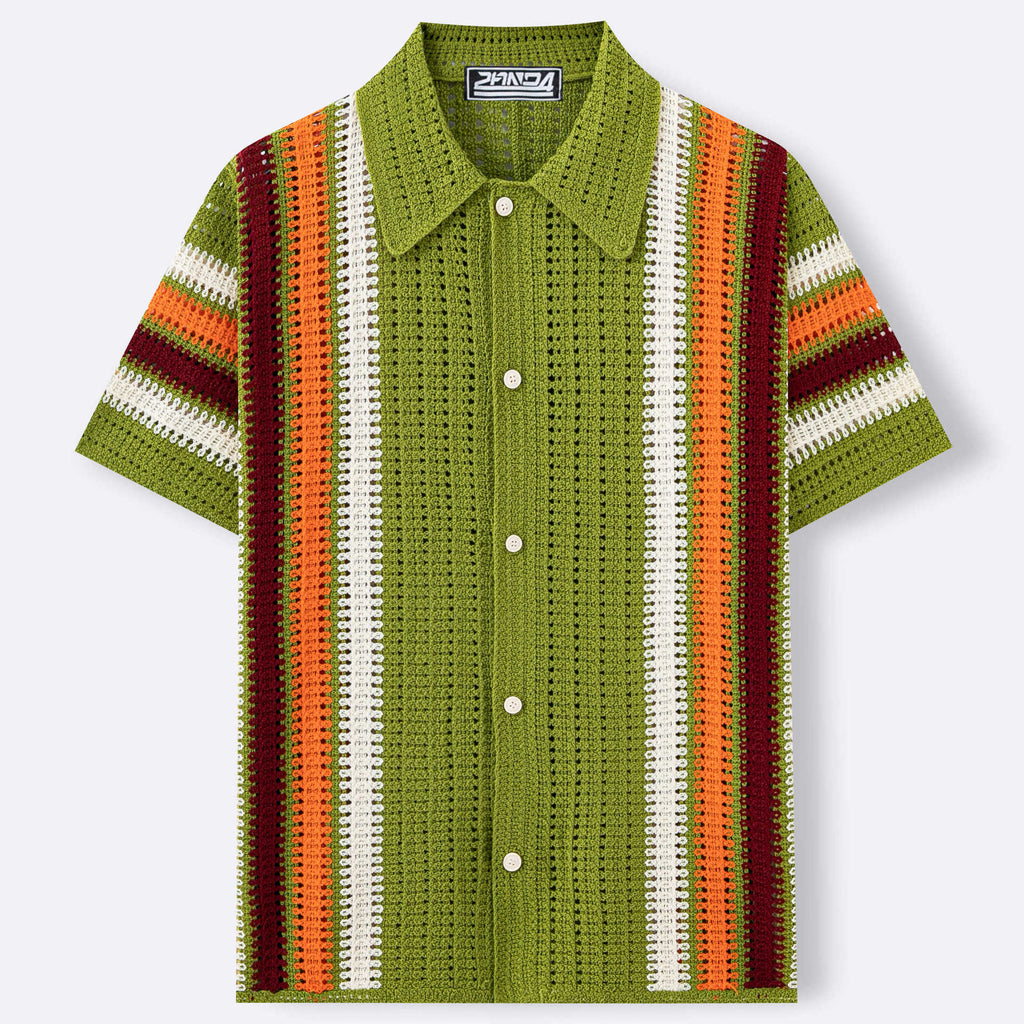 Men's Openwork Crochet Sweater European Style