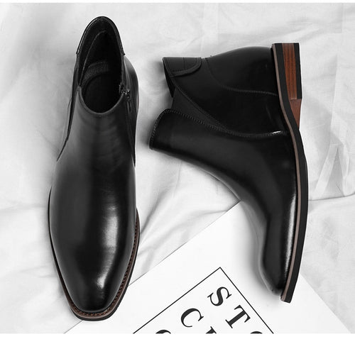 Retro Leather Ankle Boots