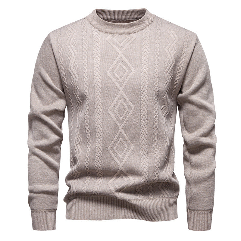 Warm Crew Neck Casual Knit Sweater