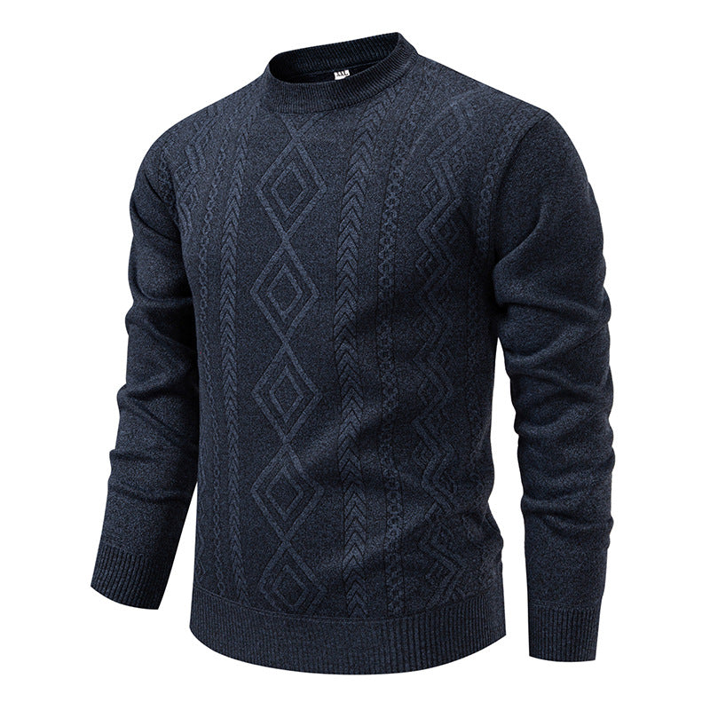 Warm Crew Neck Casual Knit Sweater