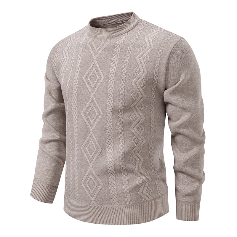 Warm Crew Neck Casual Knit Sweater