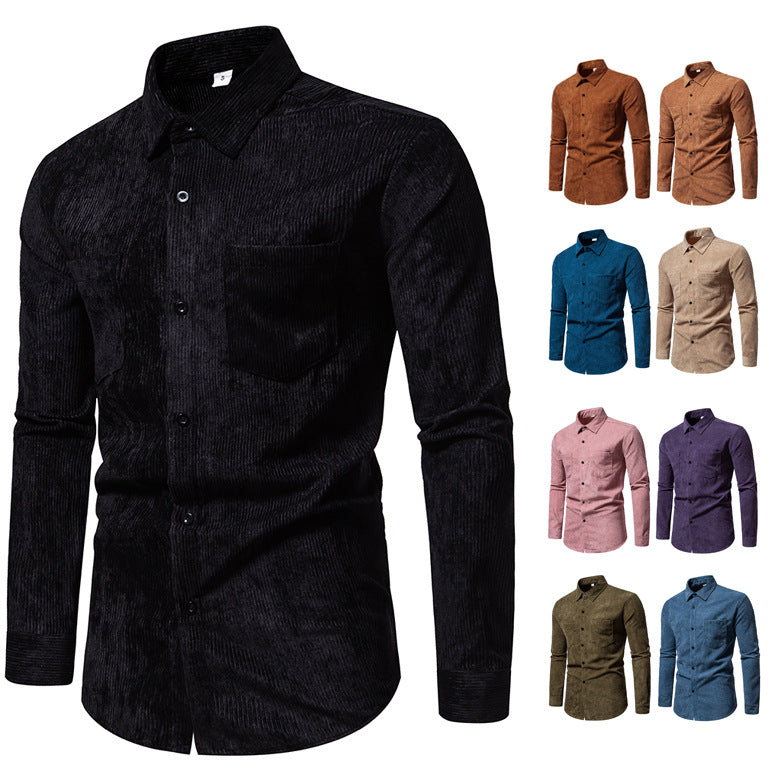 Chemise Homme Manches Longues Couleur Unie