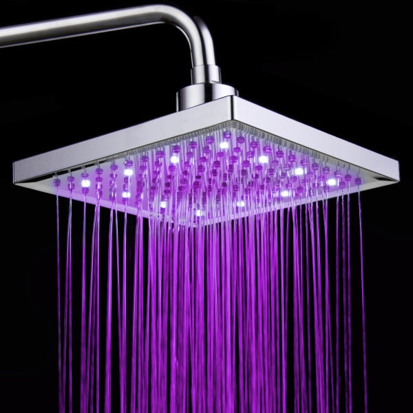 8" LED Shower Head (Battery-Free) 