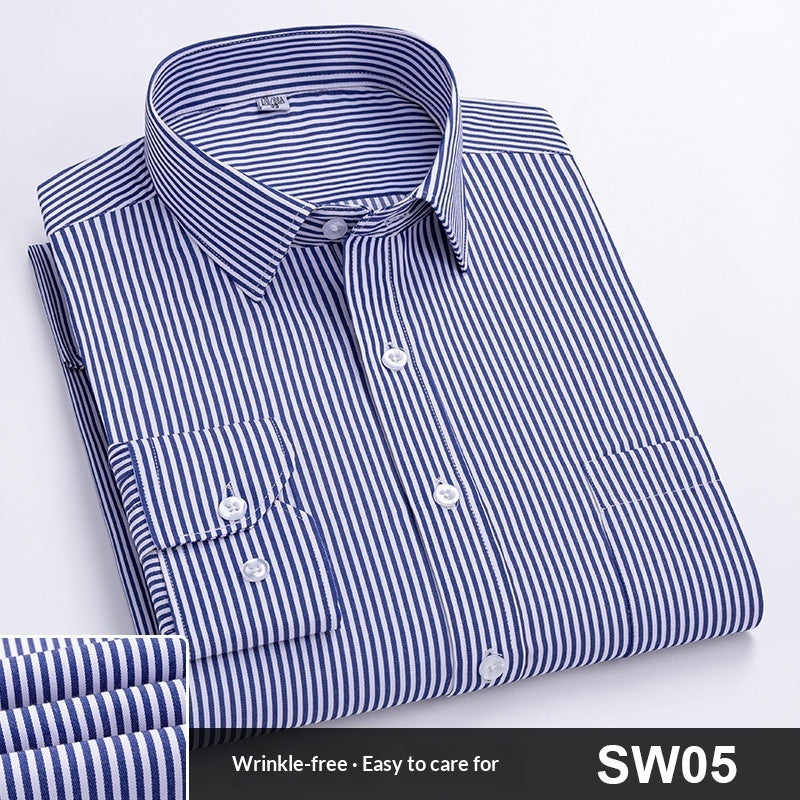 Spring Striped Blue Work Shirt