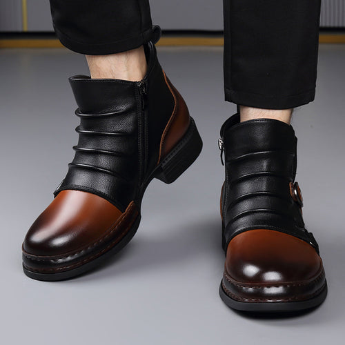 Retro Fleece Boots with Zipper