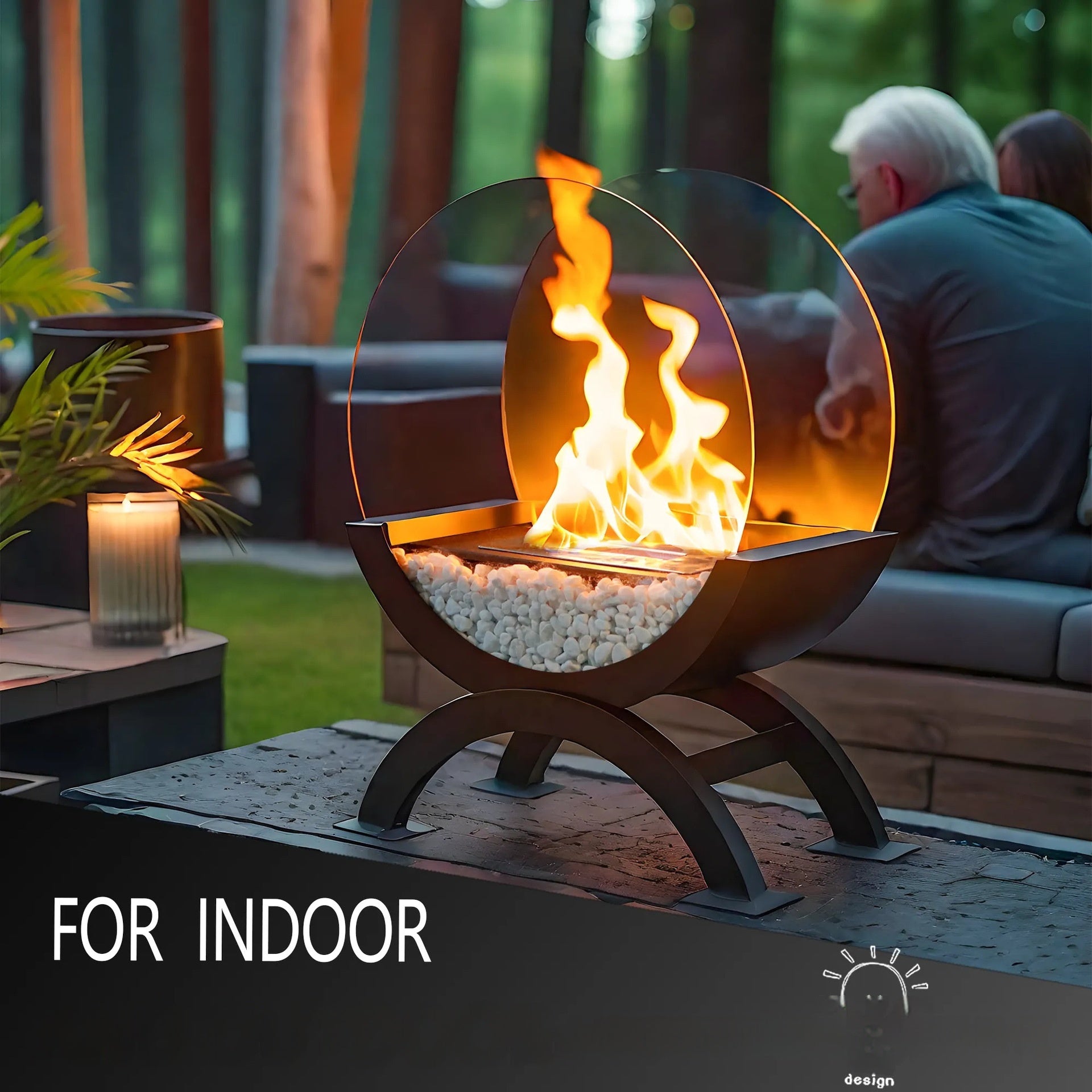 Cheminée Éthanol Bureau Design