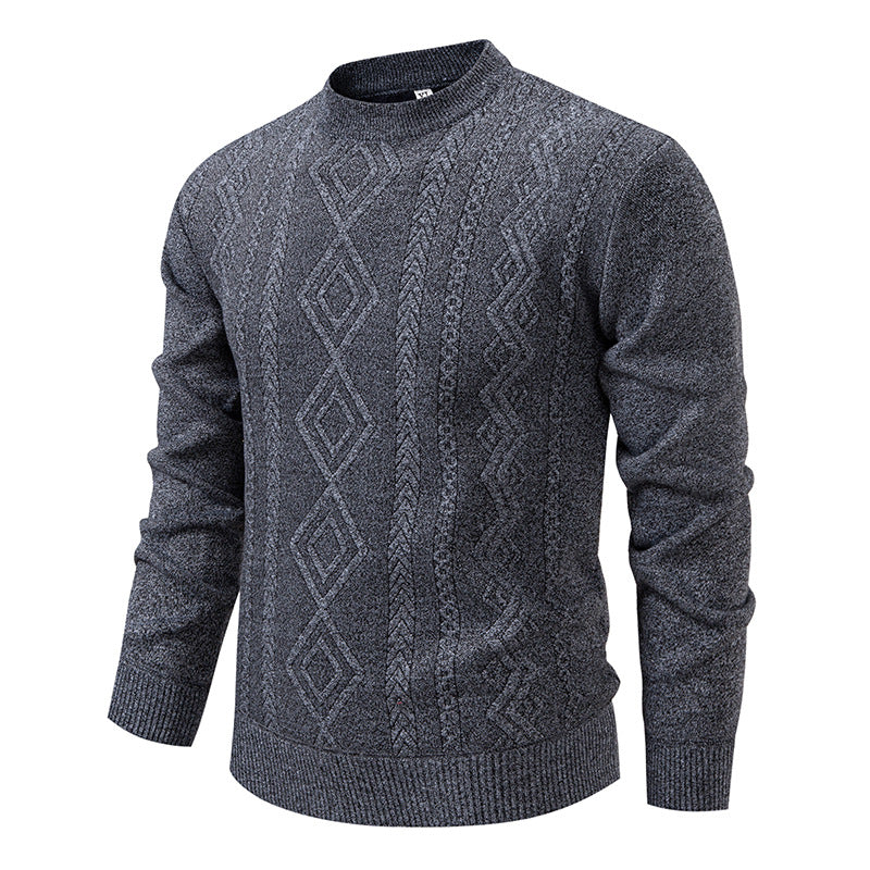 Warm Crew Neck Casual Knit Sweater
