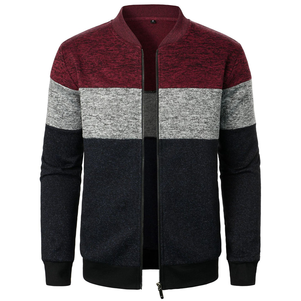 Men's Thick Two-Tone Knitted Sweater