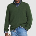 Casual Business Sweater with High Neck and Zip