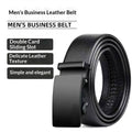 Men's Leather Belt with Automatic Buckle