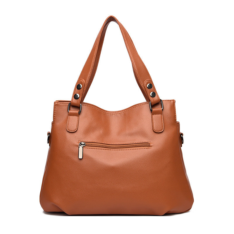 Women's Retro Suede Shoulder Bag with Fringe and Zipper Closure