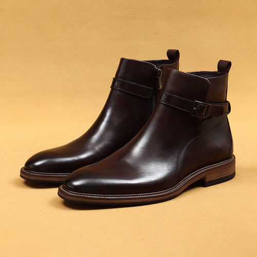 Genuine Leather Business Ankle Boots