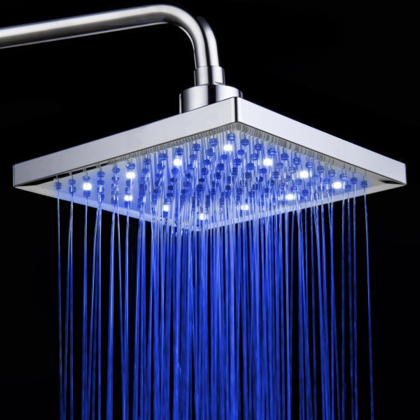 8" LED Shower Head (Battery-Free) 
