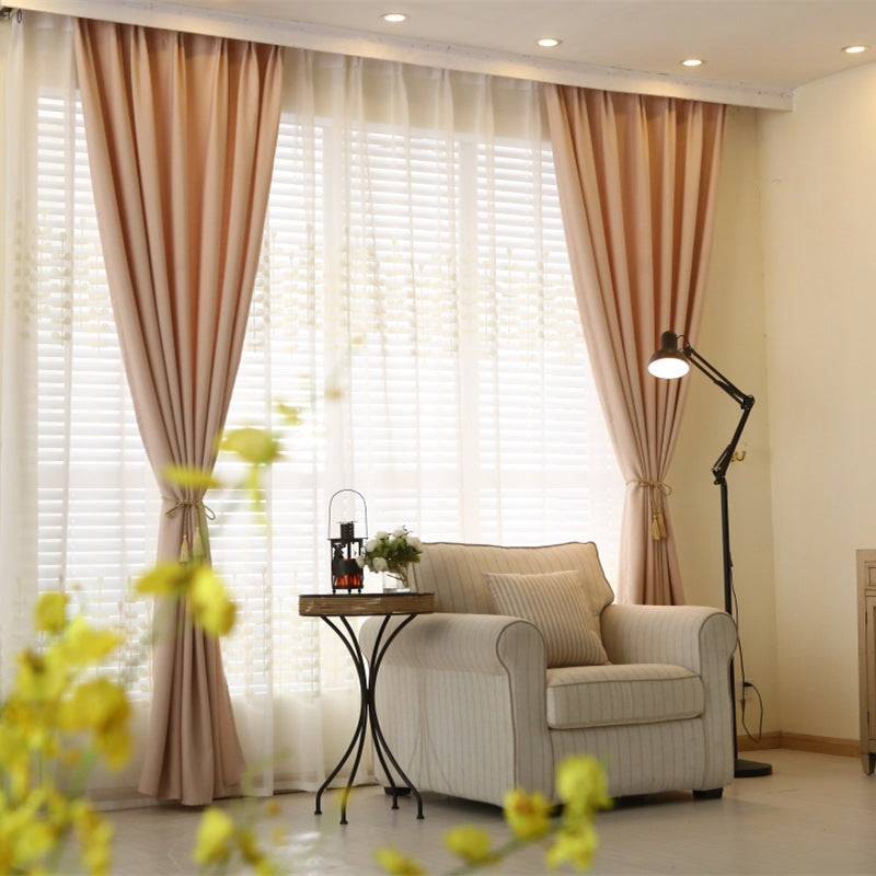 Rideau Velours Imitation Lin