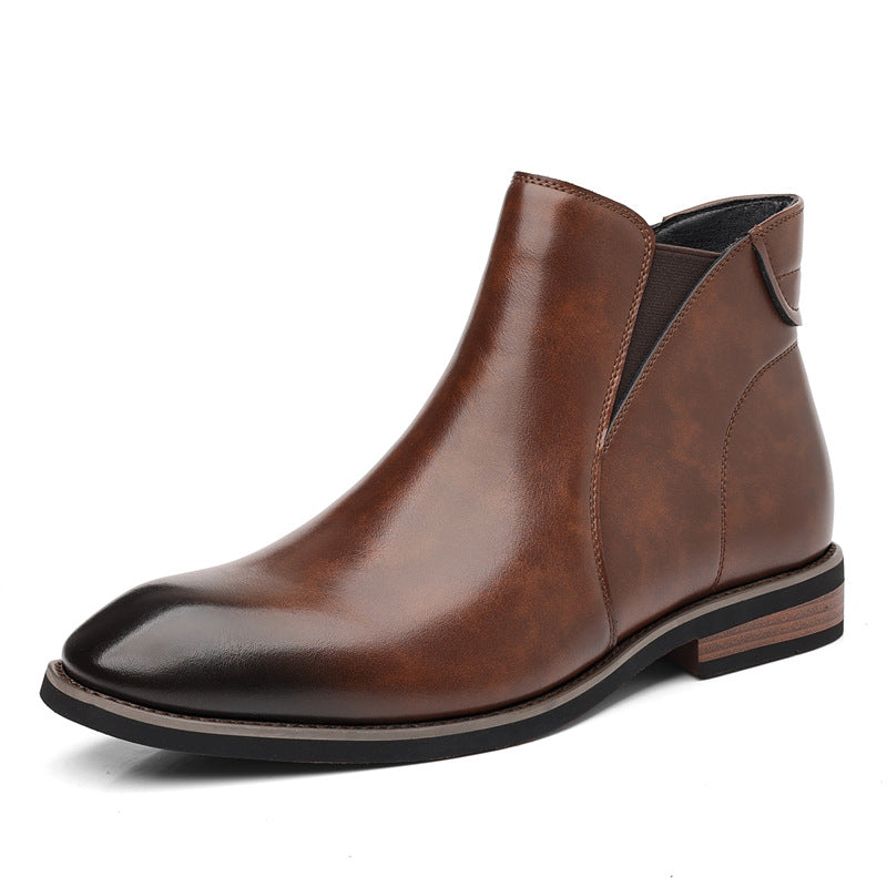 Retro Leather Ankle Boots
