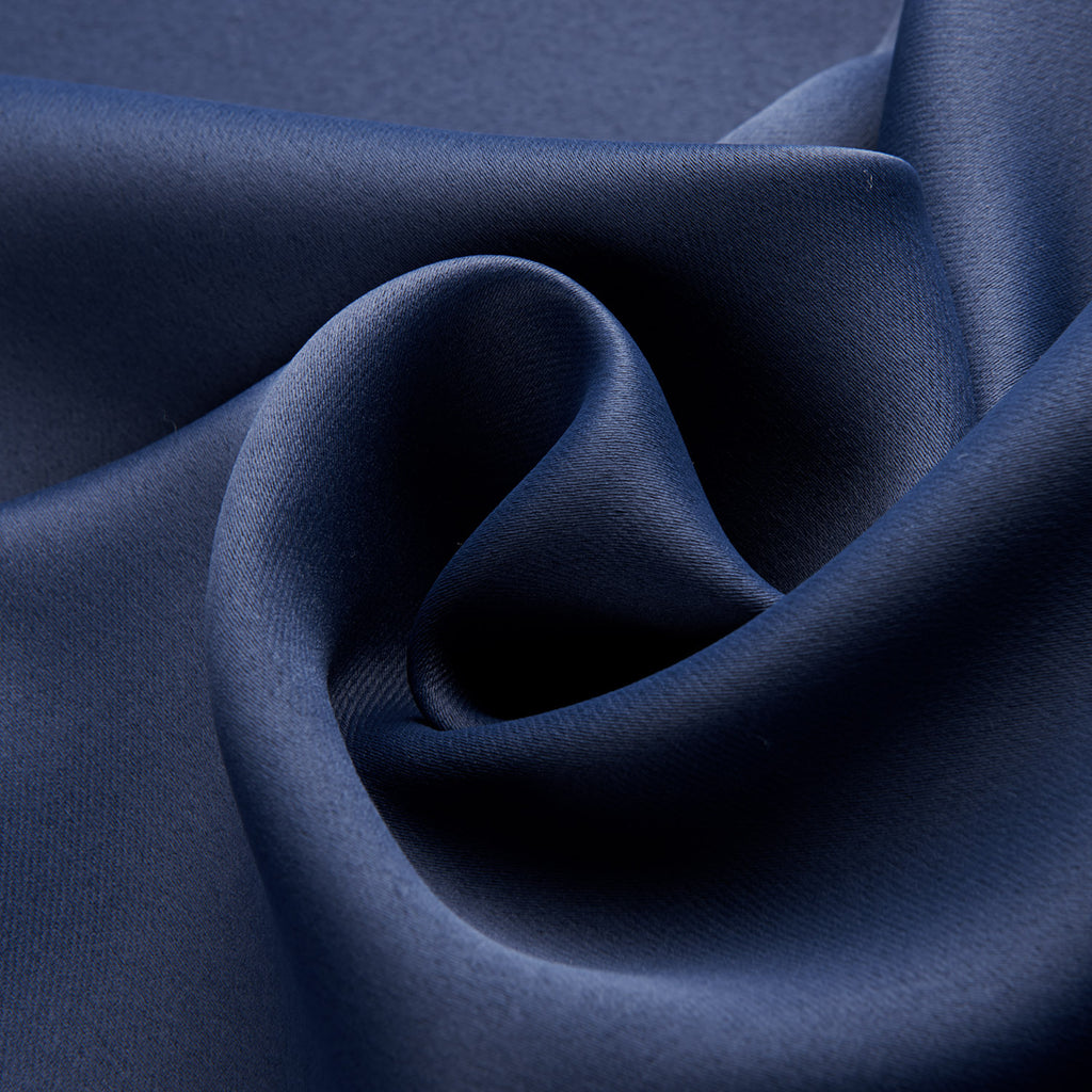 Dark Blue Printed Blackout Curtains for Bedroom