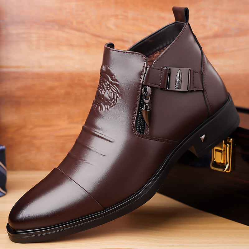 Retro Ankle Boots with Decorative Chains