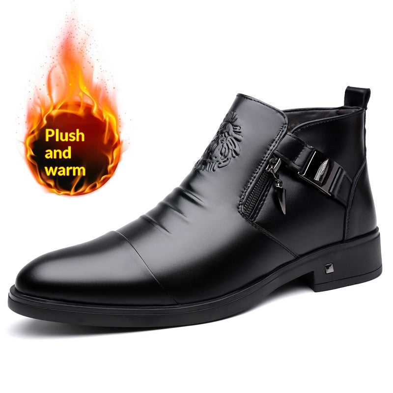 Retro Ankle Boots with Decorative Chains