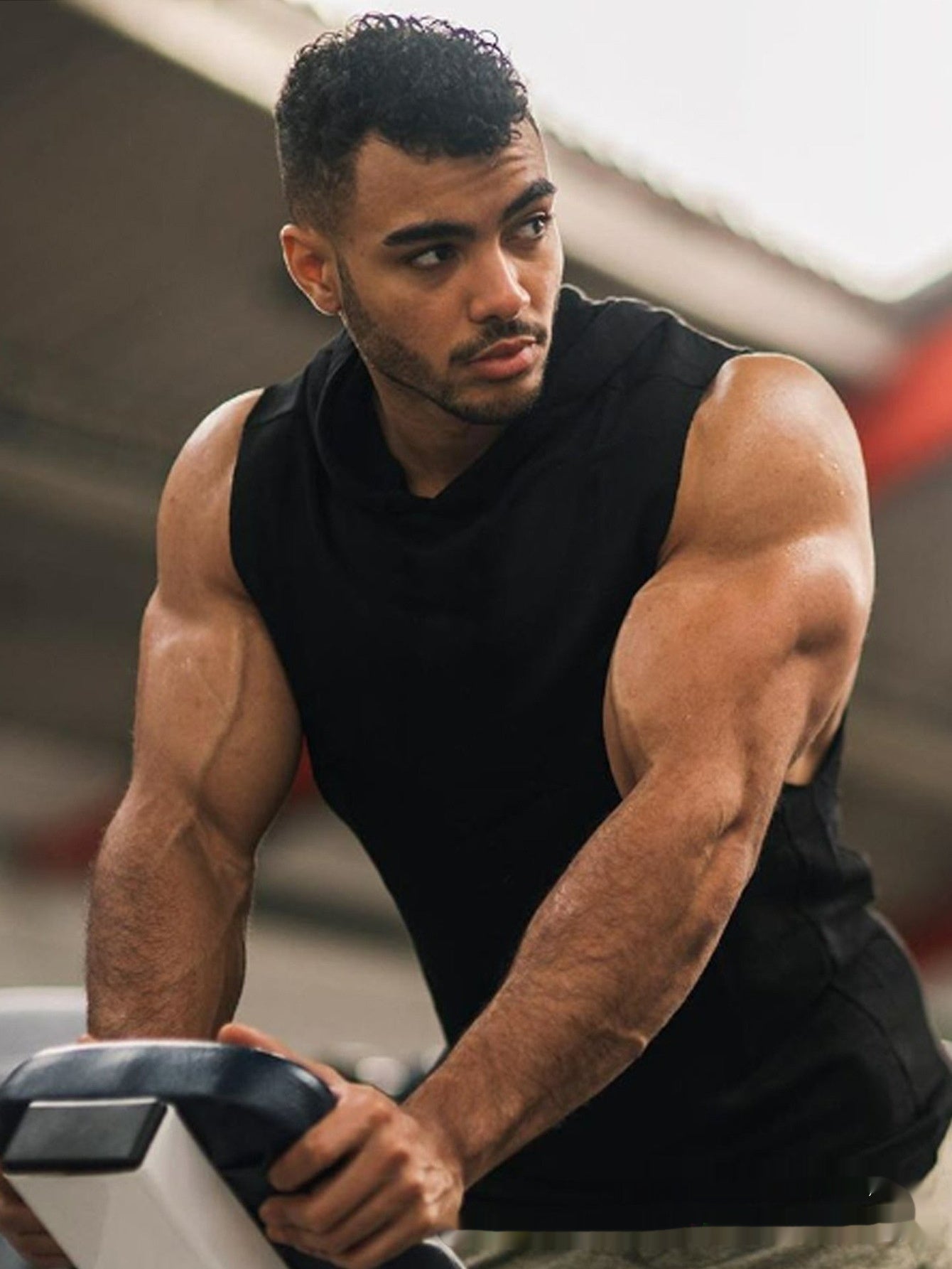 Gilet Hooded Sport Respirant Slim Fit Homme