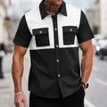 Men's Casual Short Sleeve Waffle Shirt