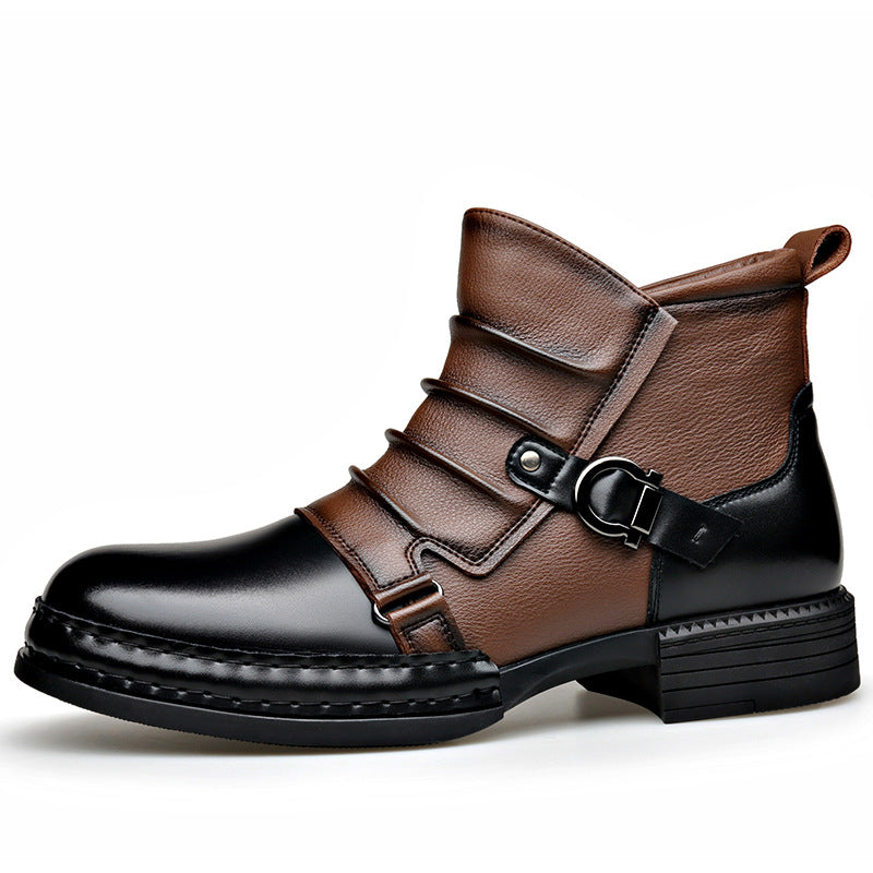 Retro Fleece Boots with Zipper