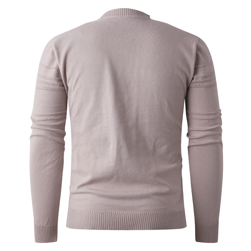Elegant Crew Neck Knit Sweater