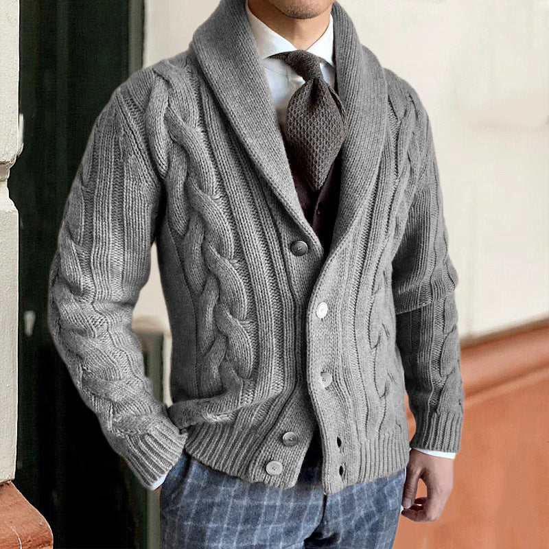 Cable Knit High Neck Long Sleeve Sweater