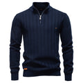 Striped Jacquard High Neck Sweater