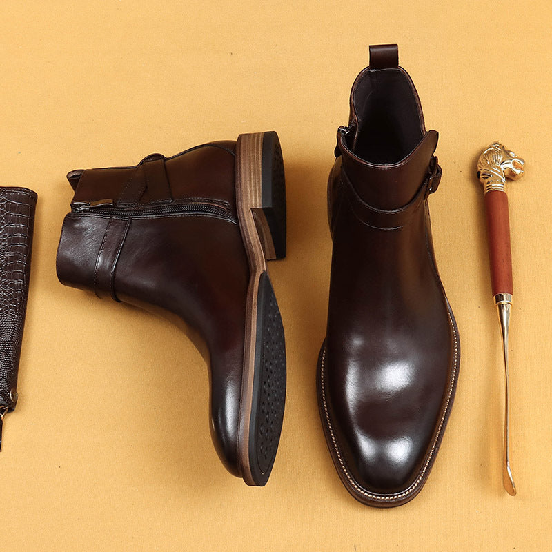 Genuine Leather Business Ankle Boots