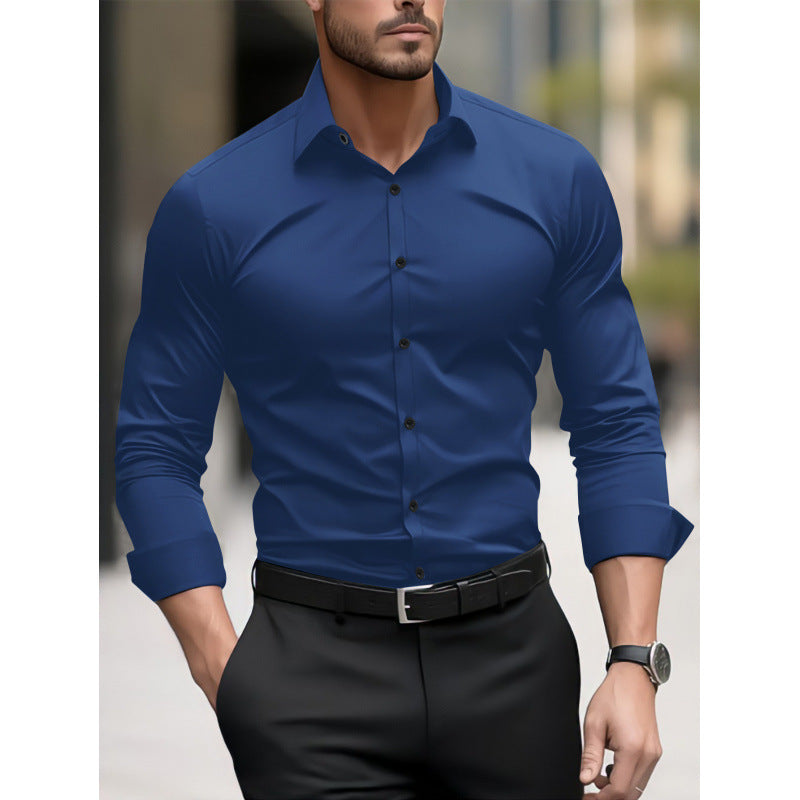 Chemise Homme Business Casual Manches Longues Pigmentée