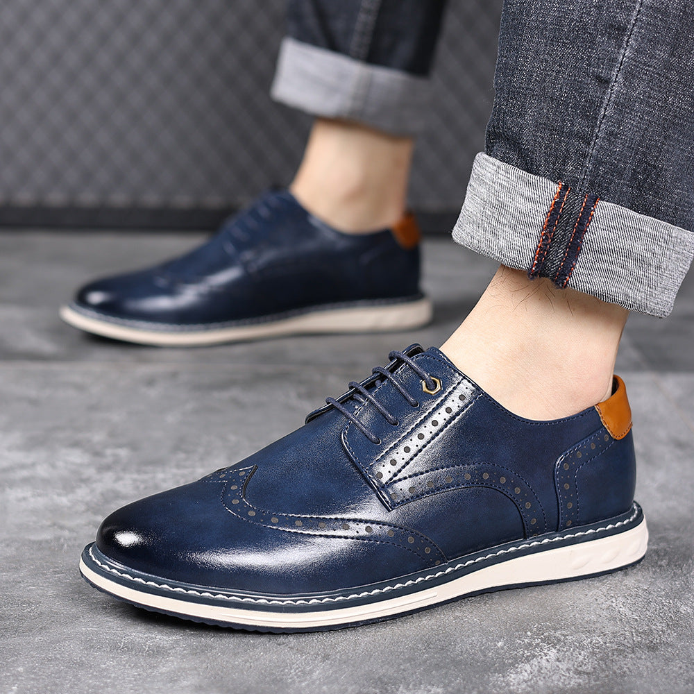 Men's Leather Shoes, British Style, Business-Casual