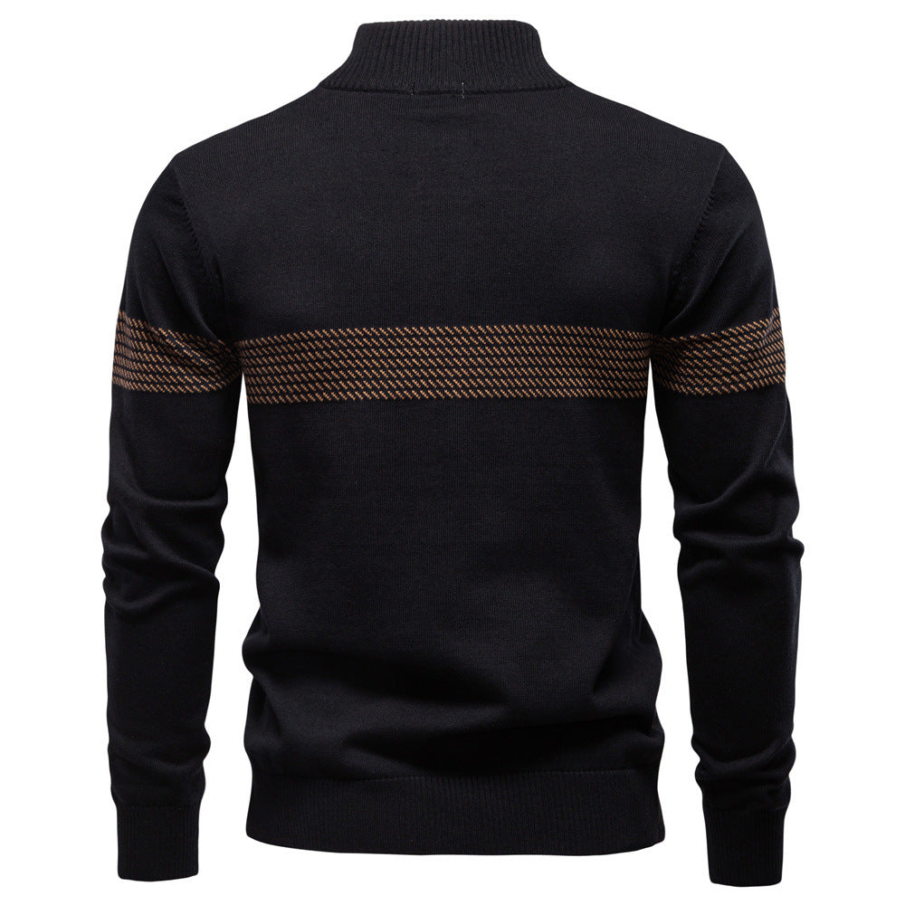 Casual Half Neck Zip Sweater