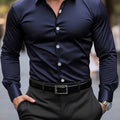 Semi-transparent polyester dress shirt