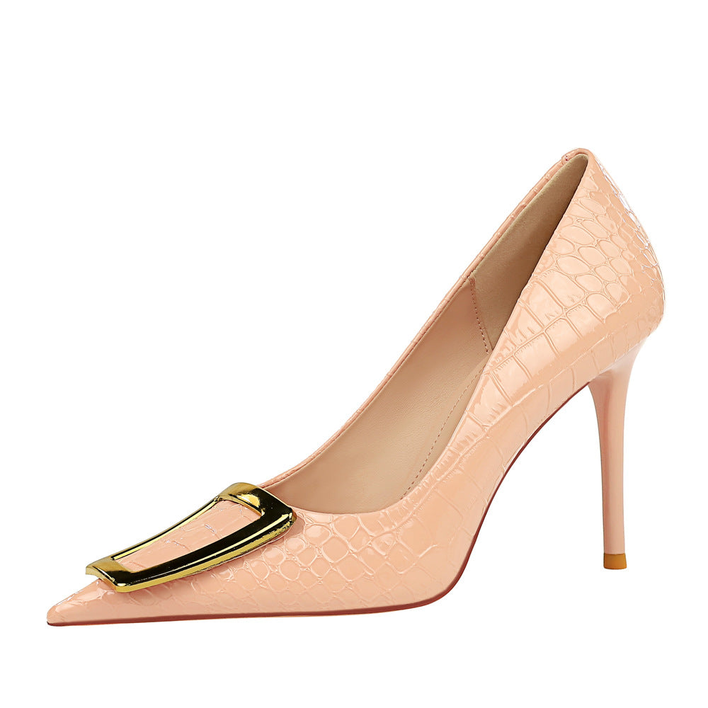 Metal Buckle Pumps