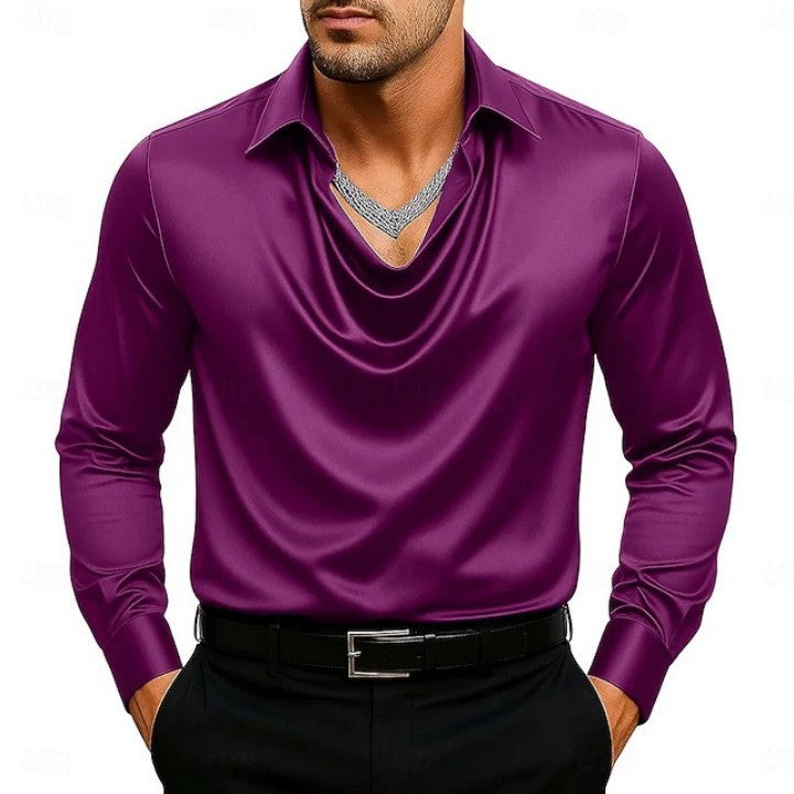 Chemise Col Ouvert Minimaliste Homme
