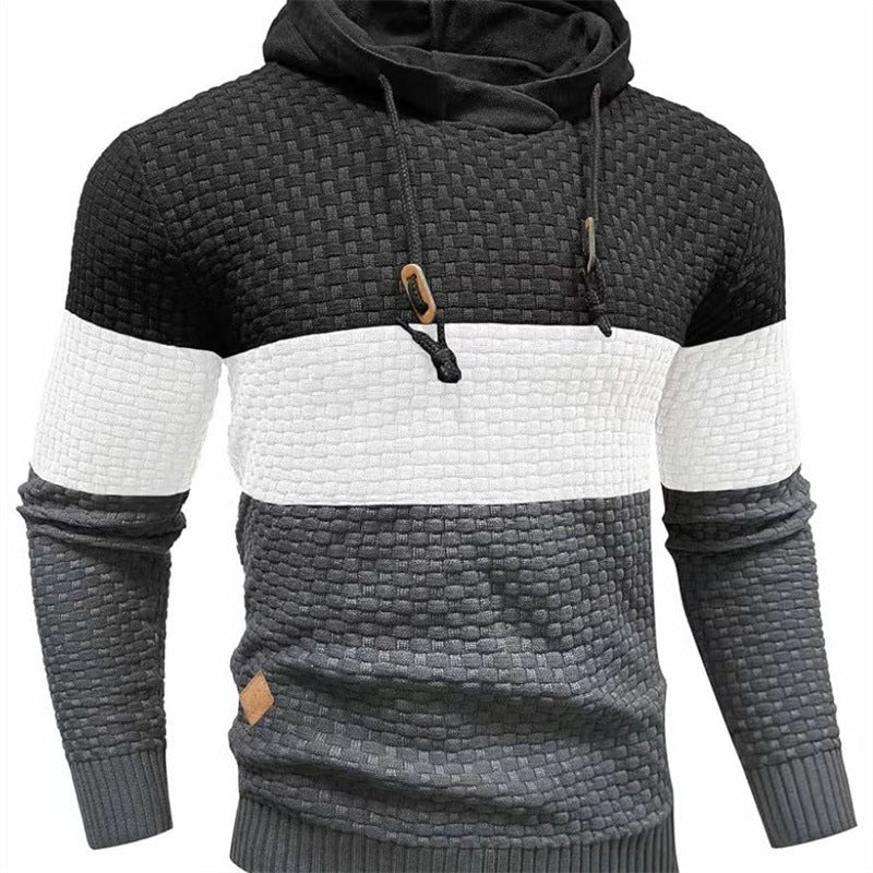 Jacquard Hooded Sweatshirt