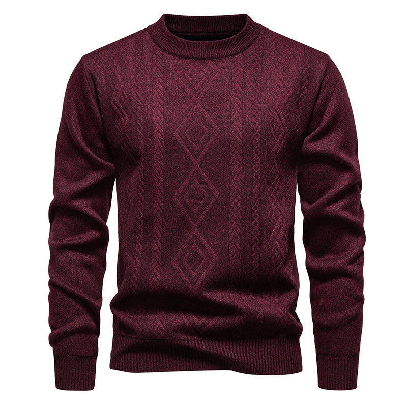 Warm Crew Neck Casual Knit Sweater