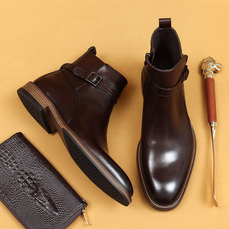 Genuine Leather Business Ankle Boots