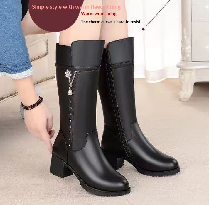 Women's Fleece-Lined High Boots
