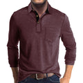 Men's Long Sleeve T-Shirt with Turn-Down Collar for Winter