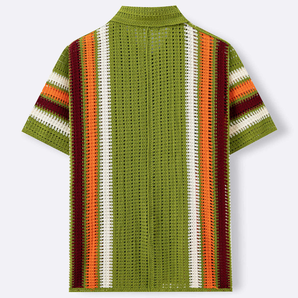 Men's Openwork Crochet Sweater European Style