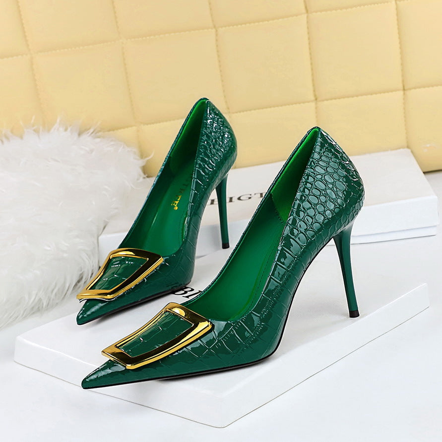 Metal Buckle Pumps