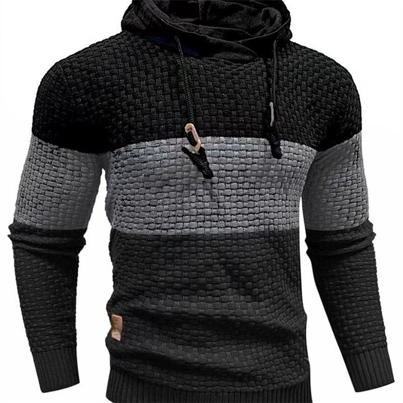 Jacquard Hooded Sweatshirt