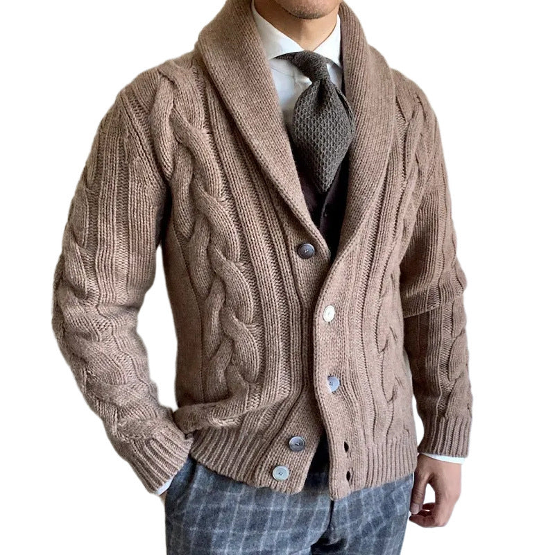 Cable Knit High Neck Long Sleeve Sweater