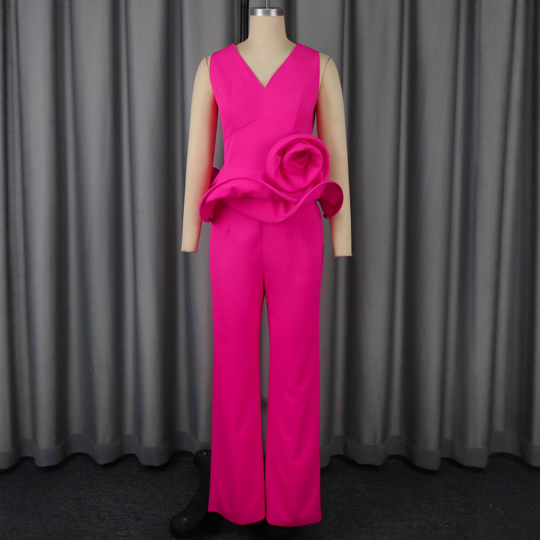 Ensemble Haut Floral et Pantalon Droit