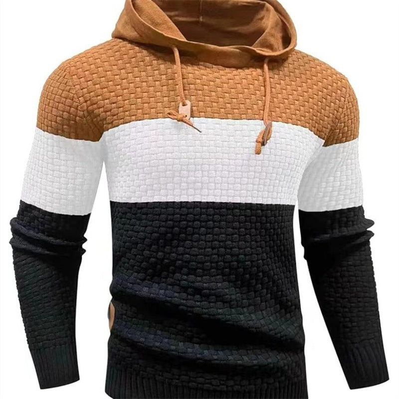 Jacquard Hooded Sweatshirt