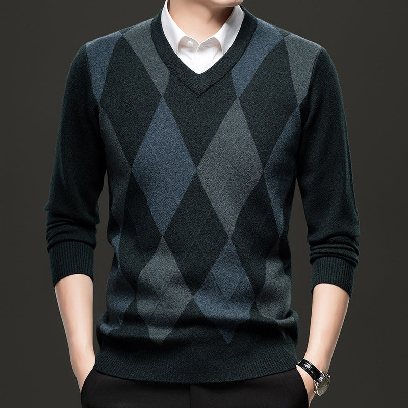 Casual Elegant Knit V-Neck Sweater